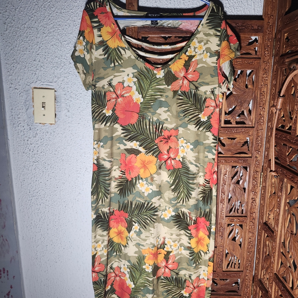 Tropical Floral Midi Dress